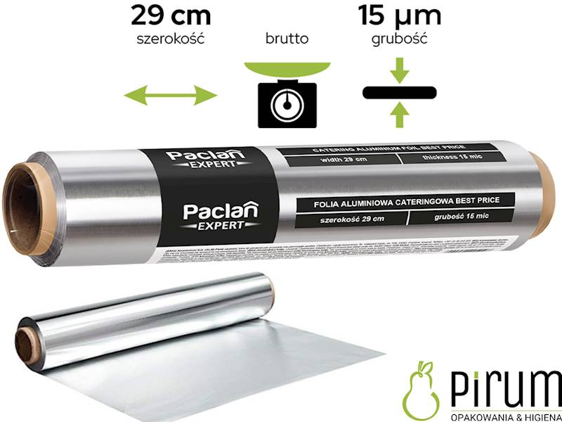 Folia 29cm ALU 075kg BEST PRICE 15my Paclan Expert