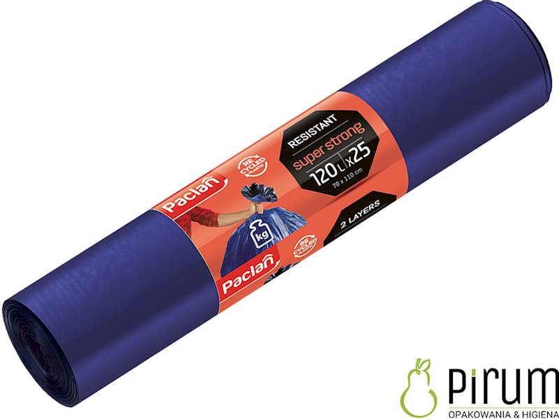 Paclan 120L Worki SUPER STRONG Dwuwarstwowe 25szt 