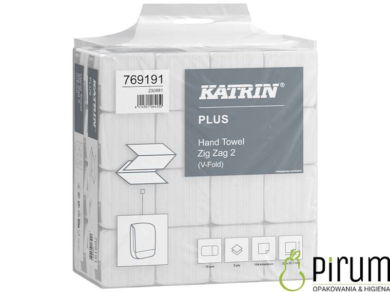 Katrin Plus 769191 Ręcznik ZZ BIAŁY BINDA 190szt