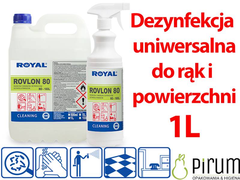 Royal 1L RO-180L ROVLON 80 Dezynfekcja- Spray