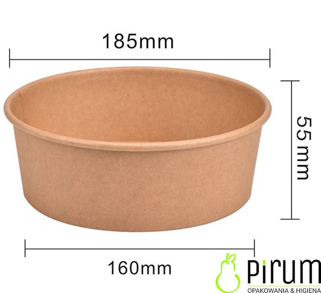 $ Miska 1100ml PAP KRAFT 185mm 50szt Papstar 45572