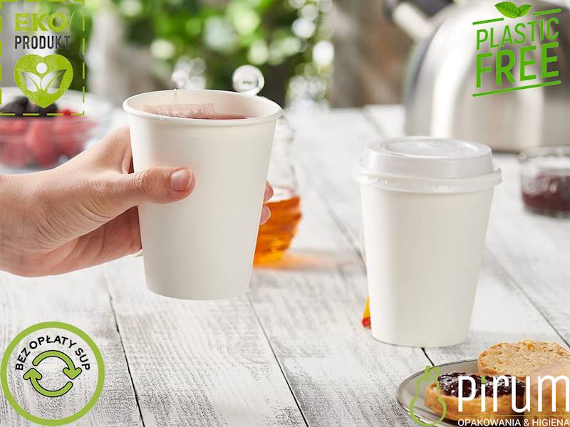 EKO Kubek 300ml PAP 12oz BIAŁY 90mm CUPIPACK 45szt
