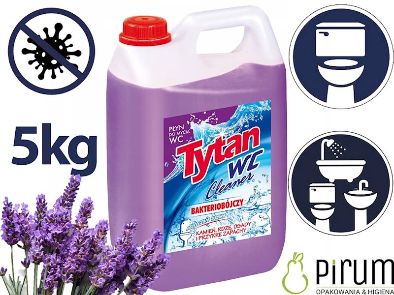 Tytan 5kg Płyn do Mycia i Dezynfekcji WC FIOLETOWY