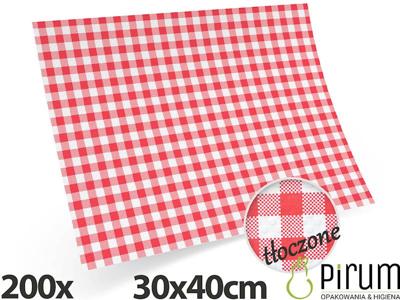 Podkład Stołowy 30x40 KARO CZERWONY 70151 200szt