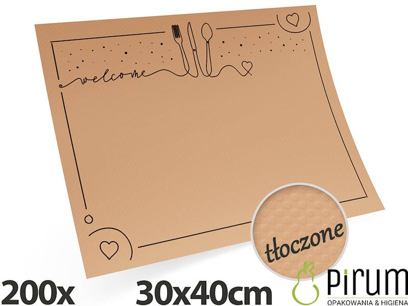 Podkład Stołowy 30x40 WELCOME kraft 70125 200szt