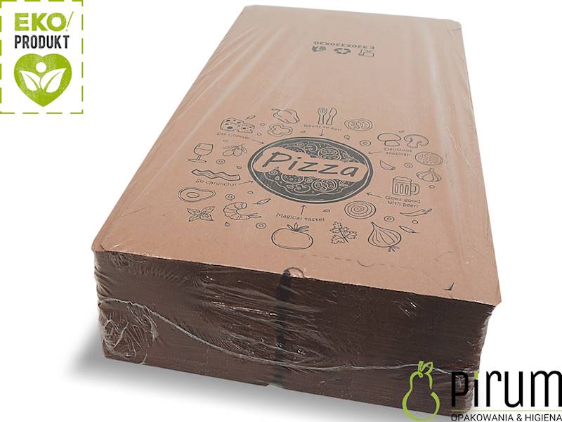 Pizza 32cm/3 ŚCIĘTA NADRUK BRĄZ 72062 Wimex 100szt