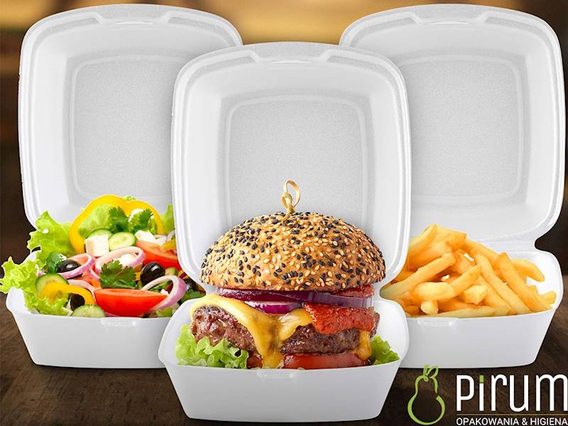 $ Burger Box 15x15x7 XPS BIAŁY 45177 Papst. 125szt