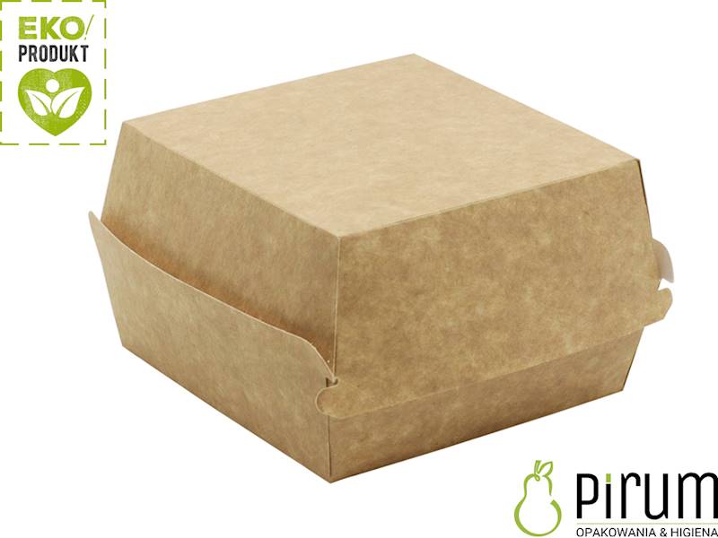 Burger Box XL BIAŁO- BRĄZOWY PAP CKB Kram 50szt