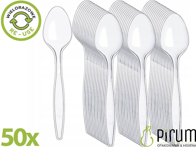 Łyżka 18cm Deluxe BEZBARWNA 45887 REUSE 50szt