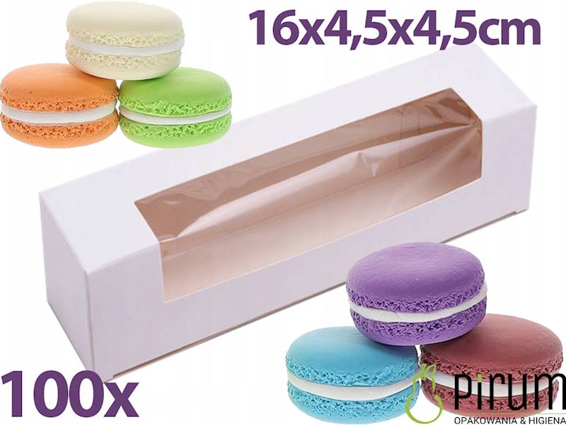 Pudełko PAP+ OKNO 16x4,5x4,5 MAKARONIKI 100szt