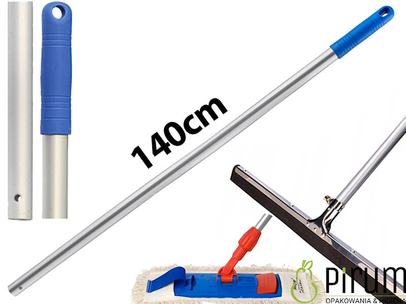 Kij Aluminiowy 140cm Stelaż Ściągaczka Niebieski