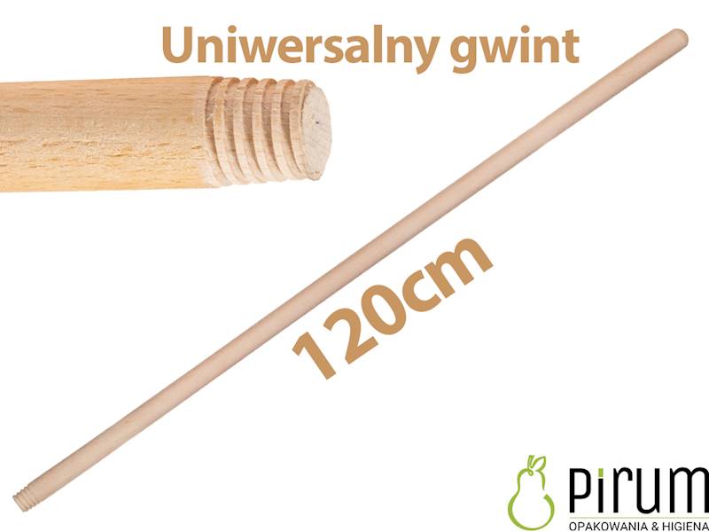 Kij Drewniany 120cm Gwint Drewniany Nacinany