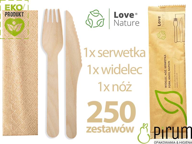 Konfekcja S+W+N DREWNO Papier Love Nature 250szt 