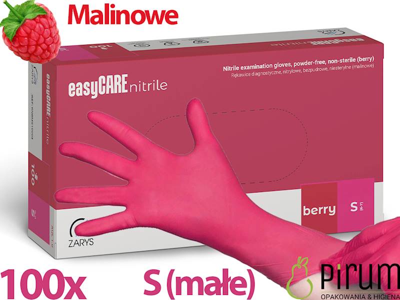Zarys Rękawice S BERRY Nitrylowe EasyCare 100szt