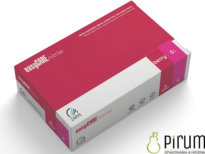 Zarys Rękawice S BERRY Nitrylowe EasyCare 100szt