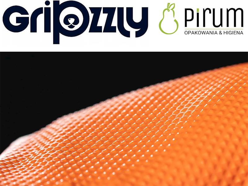 Rękawice M Nitrylowe GRIPZZLY Pomarańczowe 50szt