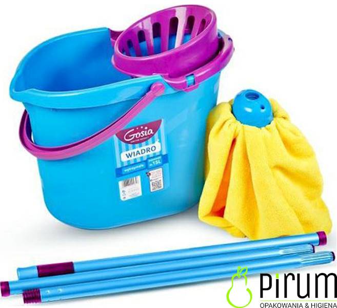 Gosia Mop Sukienka + Kij + Wiadro Zestaw BOX