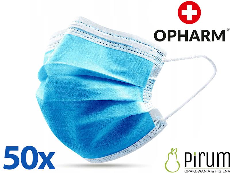 Maseczka Medyczna NIEBIESKA OPHARM® 50szt