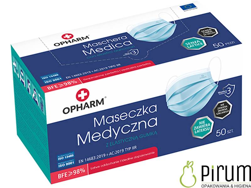 Maseczka Medyczna NIEBIESKA OPHARM® 50szt