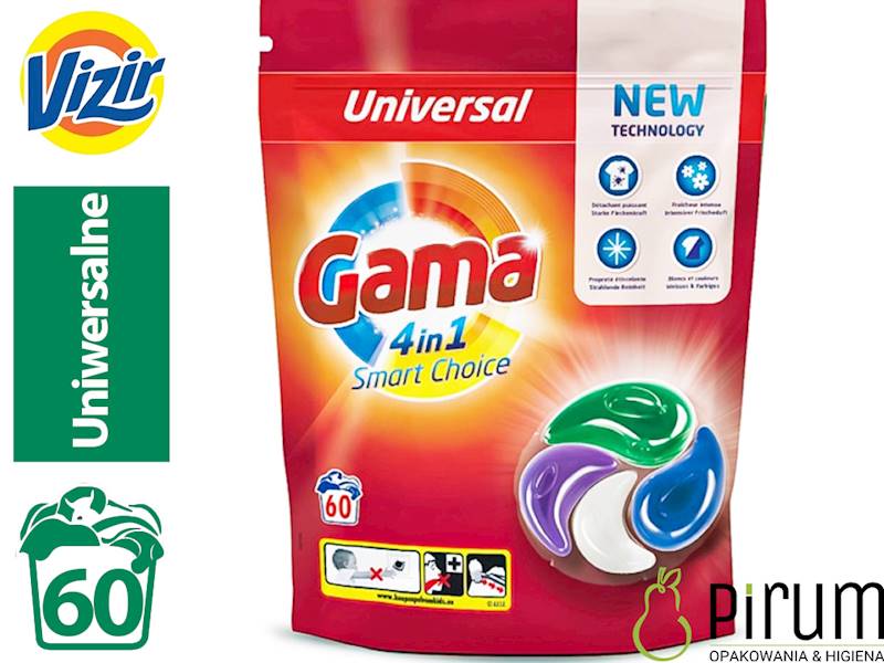 GAMA 60szt UNIVERSAL Vizir Kapsułki do Prania