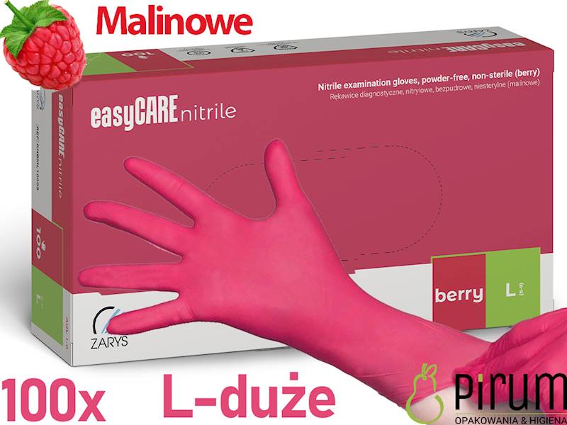 Zarys Rękawice L BERRY Nitrylowe EasyCare 100szt