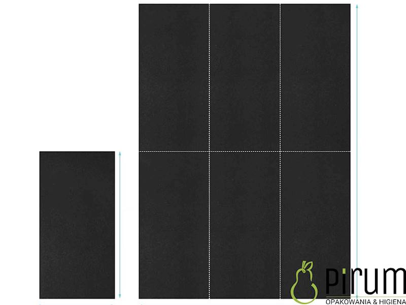 Serwetki 2w 40x40cm CZARNE 1/8 PIRUM 100szt
