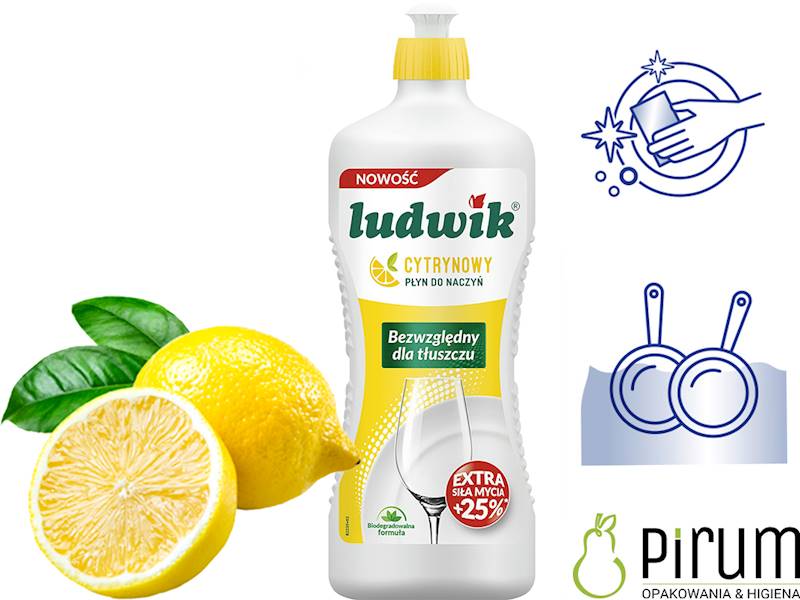 Ludwik 900g Płyn do Mycia Naczyń Cytryna