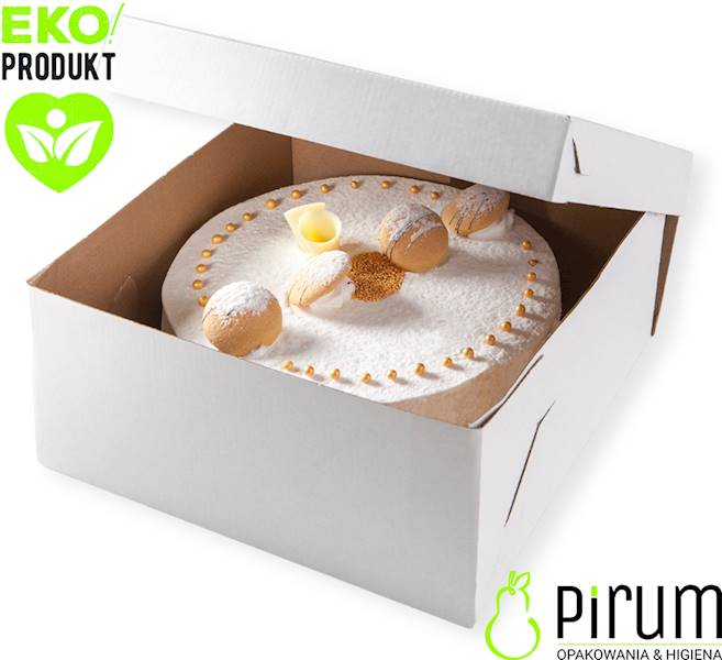 Pudełko 20x20x10 KLAPA Tektura Białe Tort 50szt