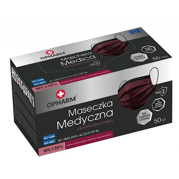 Maseczka Medyczna BORDO OPHARM® 50szt
