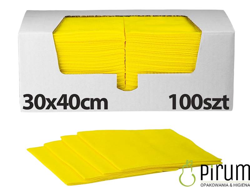 Ścierka 30x40 ŻÓŁTA Czyściwo CLEAN MAX 100szt