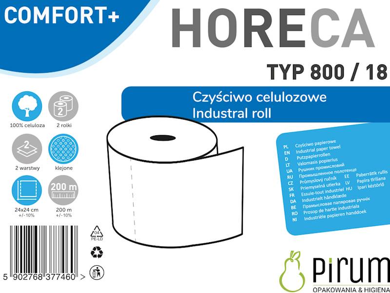 HORECA Comfort+ CZYŚCIWO 800 200m 2w BIAŁE 2szt