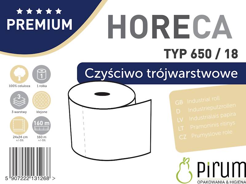 HORECA Premium CZYŚCIWO 650 3w 160m BIAŁE 1szt