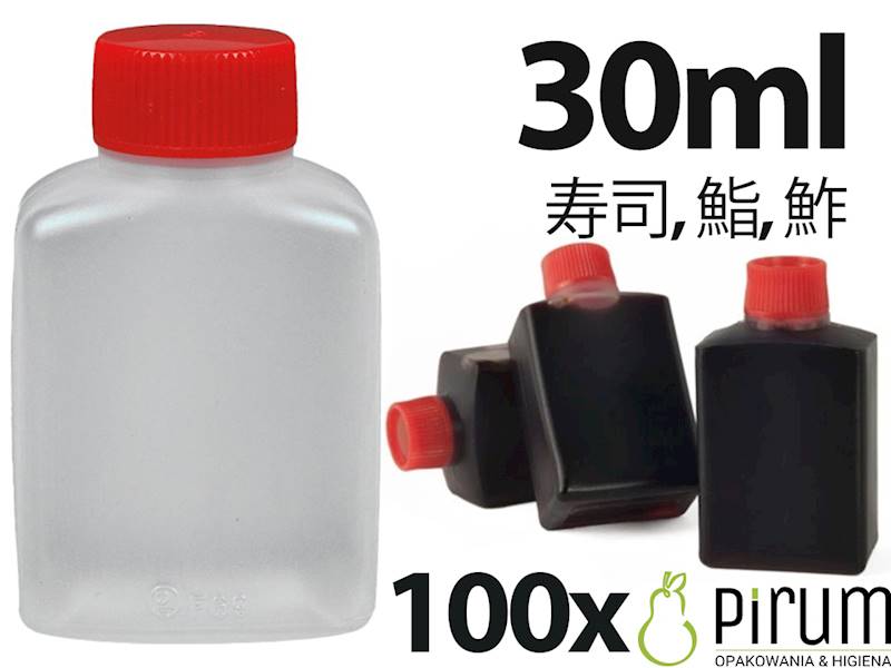 Butelka 30ml + Nakretką SUSHI 100szt Abena