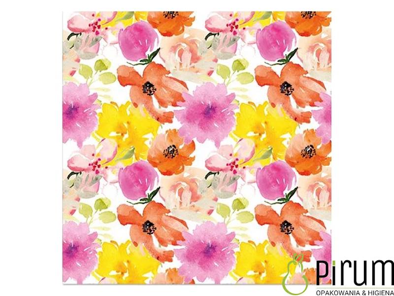 Papstar 89235 Serwetki 33cm 3w1/4 Flowers Sp 20szt