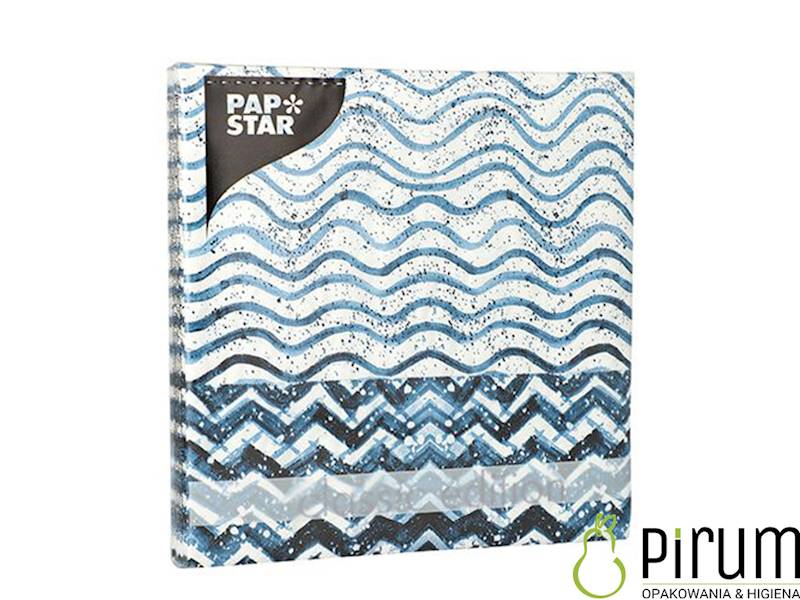Papstar 89042 Serwetki 33cm 3w1/4 Crazy Wave 20szt