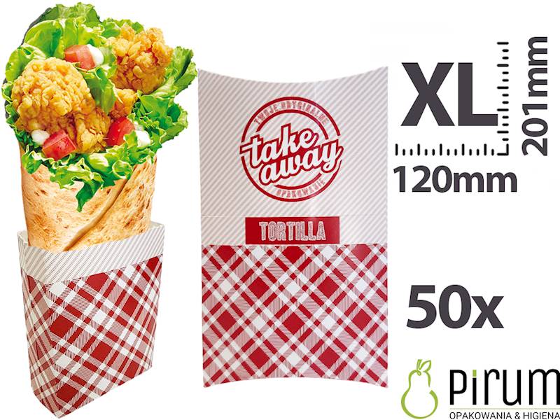 TORTILLA PAP XL Take Away 120x201mm R-103 50szt 