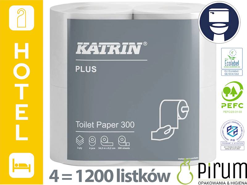 Katrin 93939 Plus Toilet Paper 300 3w 34,5m 4szt