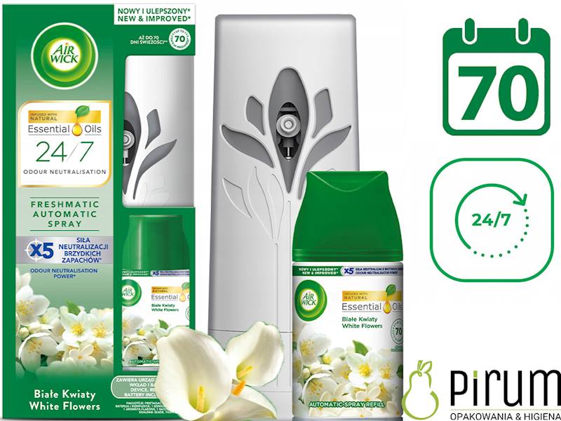 AirWick Urządzenie + Zapas White Flowers 250ml