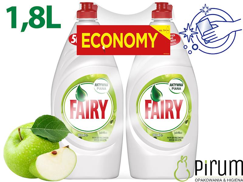 Fairy 2x900ml Jabłko Apple Płyn do Naczyń