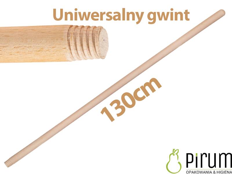 York Kij drewniany 130cm LUX Nacinany Gwint