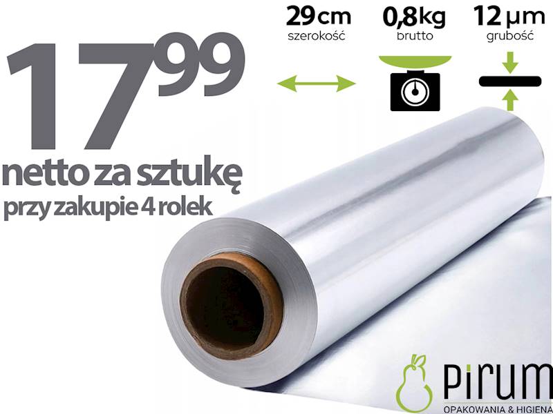 Folia Alu. 29cm 4x0,8kg Mega Box 4szt. Kram 36236