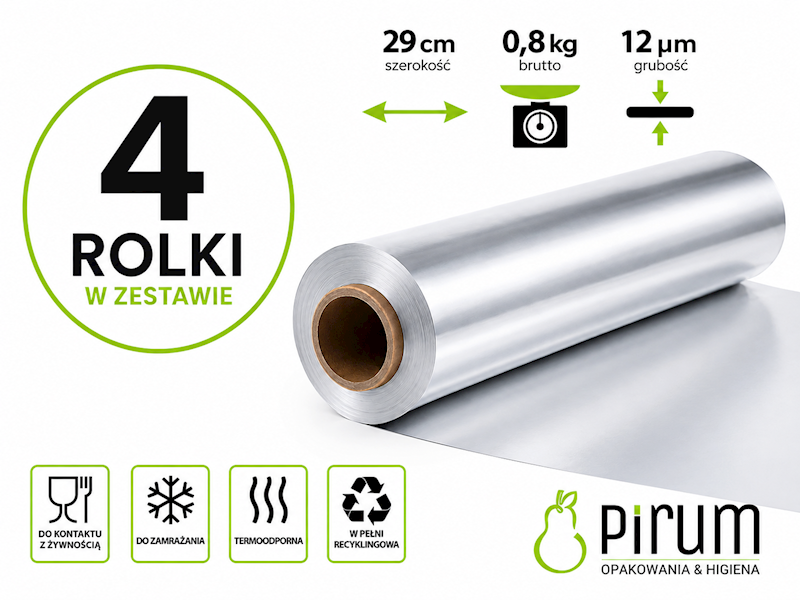 Folia Alu. 29cm 4x0,8kg Mega Box 4szt. Kram 36236