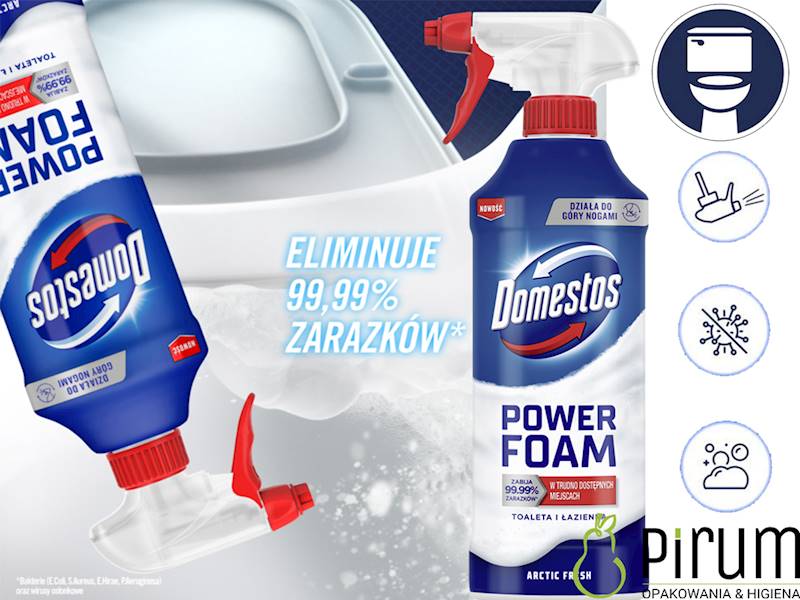 Domestos 435ml Power Foam ARCTIC Pianka WC