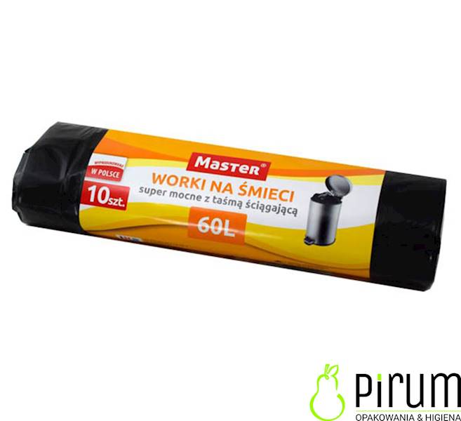 Master 60L Worki LD Czarne S127 TAŚMA 10szt