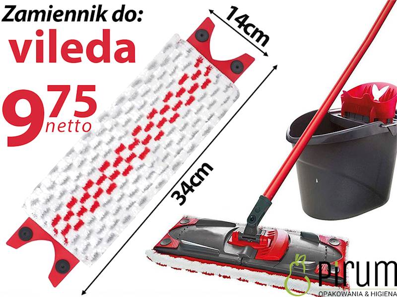 WKŁAD Mopa 34cm do Vileda ZAMIENNIK Zapas 3szt