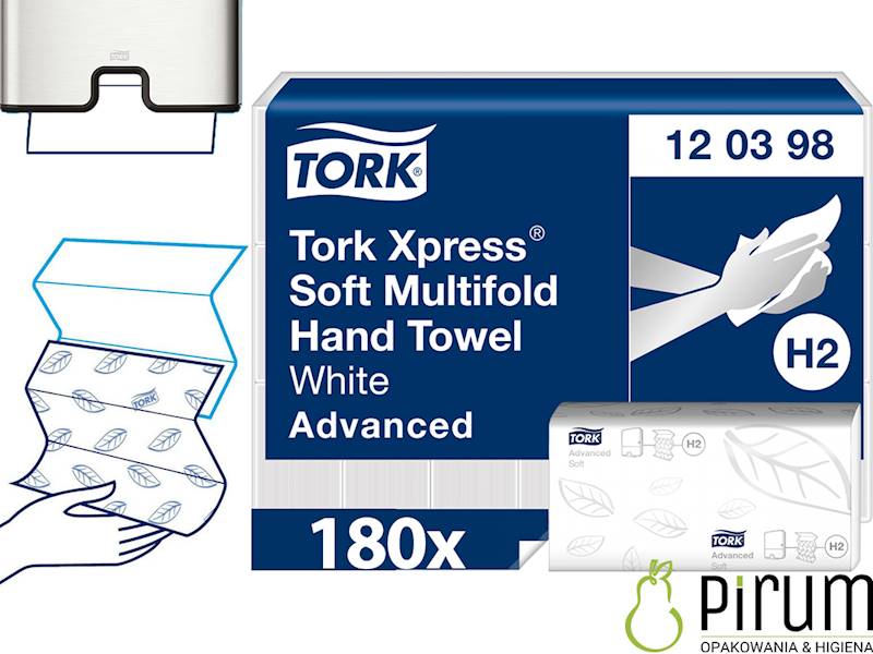 Tork 120398 Xpress® H2 Ręcznik Multifold 3P 180szt