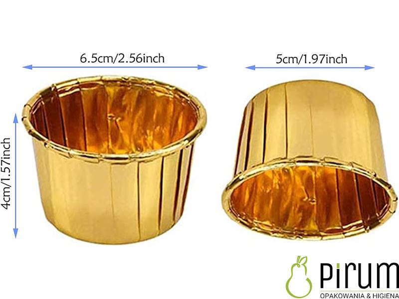 Papilotki 50x40mm PAP/ALU ZŁOTE 50szt