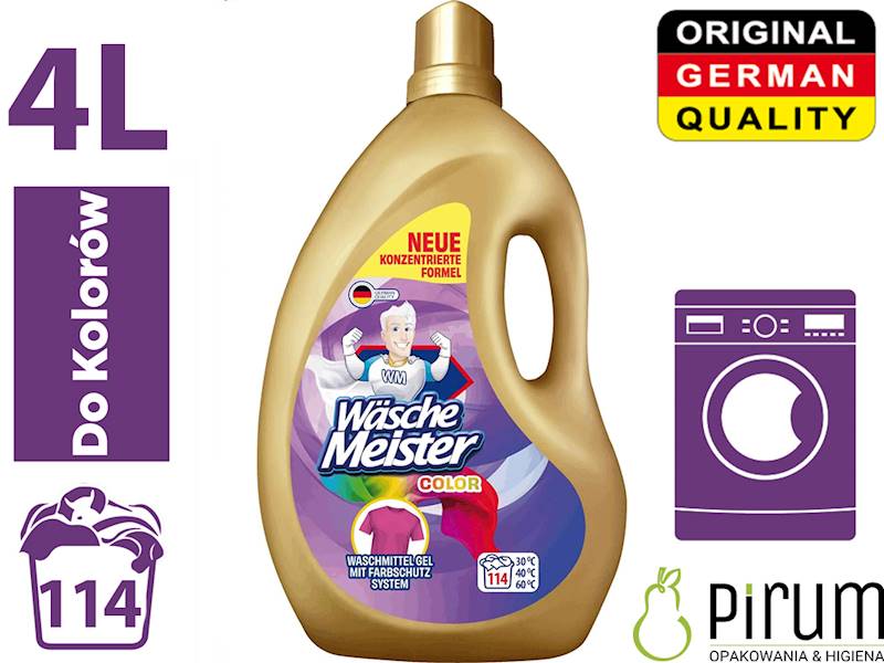 WÄSCHE-MEISTER 4L Żel do prania Color Gold 114w