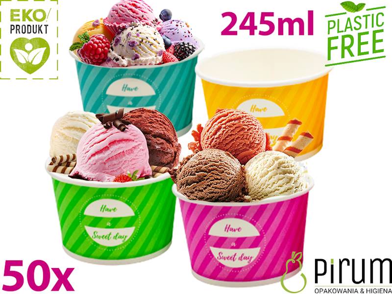 EKO Miseczka 245ml PAP Sweet Day Love Nature 50szt