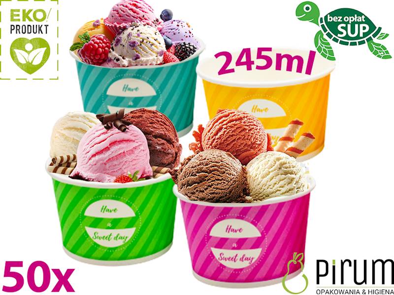 EKO Miseczka 245ml PAP Sweet Day Love Nature 50szt